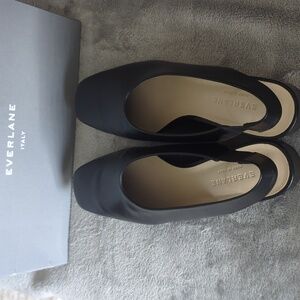 Everlane Square Toe Slingback Heels